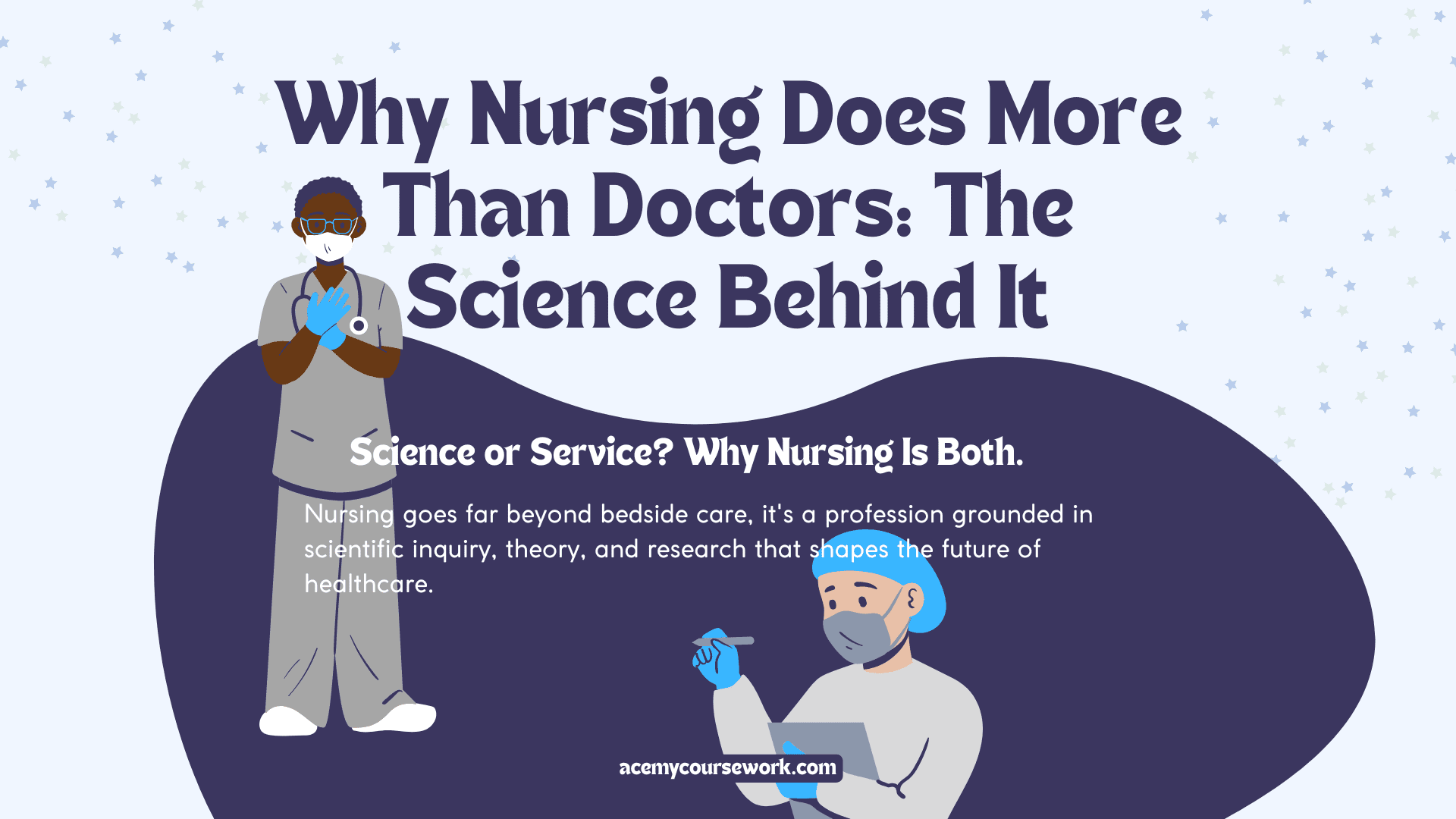 Nurse conducting patient care while referencing research data, representing the role of nursing as a science.